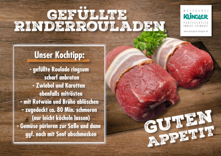 Read more about the article Gefüllte Rinderrouladen – ein Klassiker