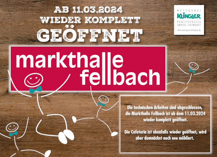 Read more about the article Die Markthalle Fellbach ist wieder komplett geöffnet